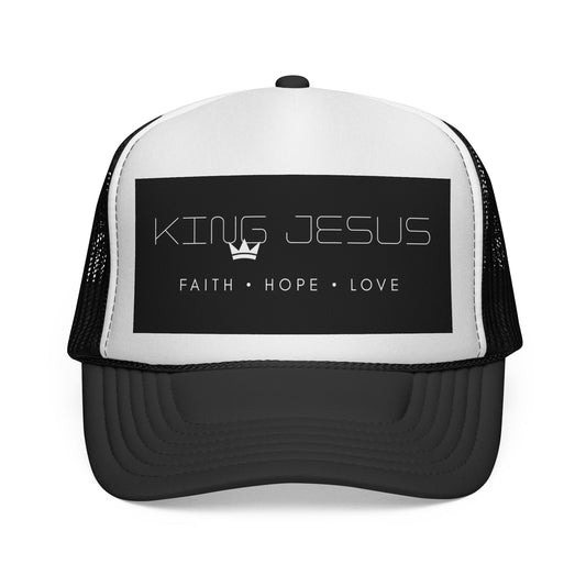 King Jesus Trucker Cap — Faith • Hope • Love Mesh Hat
