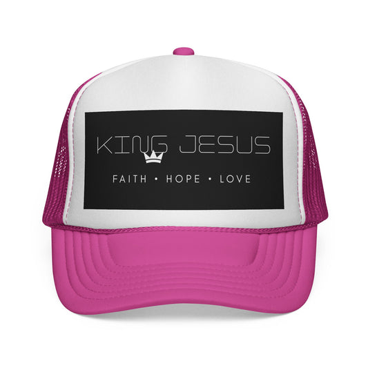 King Jesus Trucker Cap — Faith • Hope • Love Mesh Hat