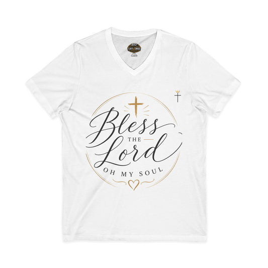 Unisex Jersey Short Sleeve V-Neck Tee