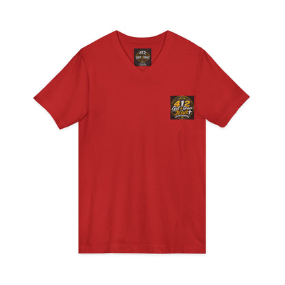 Christian V-Neck Tee – "I Can Do All Things Through Christ Who Strengthens Me" Inspirational Shirt